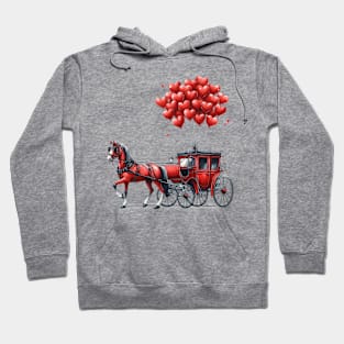 Valentine Horse carriage Hoodie